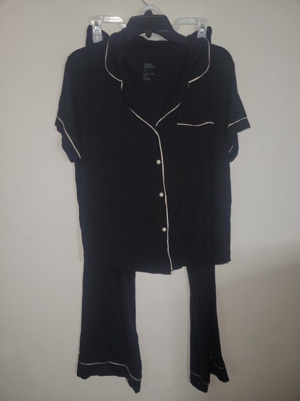 Stars Above Pajama Set XL Black